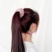 Pink Velvet Hair Scrunchies 2-Piece Set - Soft Bunny Furry Hair Ties for Women & Girls - Buy Online on GoSupps.com