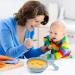 Lanjue Silicone Suction Bowl Set for Baby Toddler | BPA Free Non Slip Weaning Bowl with Spoon & Fork | Blue - Buy Online on GoSupps.com