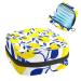 Women's bonds Storage pockets Stillpad holder yellow lemon blue leaves pattern portable period kit bag feminine product bag for women girls color4