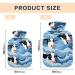 Heat Bottle with Soft Velvet Cover - 1L Heat Bag for Pain Relief & Cold Compress - Cute Blue Cow Design - Buy Online on GoSupps.com