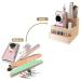 Wooden Nail Drill Bits Holder Organizer - 10 Holes Rectangle Box for Manicure Tools in Home or Salon - Buy Online on GoSupps.com