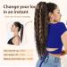 FLUFYMOOZ Ponytail Extension 26 Inch Bohemian Style Drawstring Ponytail Hair Extensions for Women Long Curly Wavy Ponytail Natural Synthetic Hairpiece for Women (26 Inch Natural Black) - Buy Online on GoSupps.com