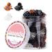 JASVERLIN Small Hair Clips Black Brown Clear Mini Claw Hair Clips for Women Girls Fine Thin Thick Hair Durable Hair Clamps Jaw Clips Hair Styling Accessories 3 Colors 51Pcs (Daily Color)