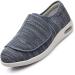 Women Extra Wide Width Shoes Lightweight Breathable Adjustable Swollen Ankles Edema Feet for Elderly Diabetic Bunion Arthritis Plantar Fasciitis (Grey 43 EU)