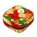 Menstruation pad bag with zipper women's napkin bag tampons collecting bags for women and girls (watermelons fruit)