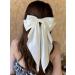 ChicTresses Black And Off White - Hair Bows For Women Bow Clips For Women - Barette Hair Clip - Luxury Silky Satin Hair Bow Clips for Women and Girls Cute Hair Accessories For Girls Black&OffWhite - Buy Online on GoSupps.com