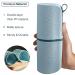 Dadop Travel Toothbrush Case with 5 Silicone Covers - Portable Wash Cup Holder for Travel, Camping, Home - Sky Blue - Buy Online on GoSupps.com