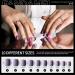 FANDAMEI Short Press on Nails - 576PCS Glossy Small Fake Nails with Glue | 24 Color Options for Small Hands - Buy Online on GoSupps.com