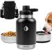 HEMLI 32 oz. Dog Water Bottle, Insulated Dog Travel Water Bottle, Stainless Steel Pet Water Bottle Dispenser Portable Food and Water Bowl for Dogs with Carrying Case for Walking Dog Canteen Travel Kit Black