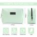 MAANGE Small Green PU Leather Makeup Bag for Women | Travel Cosmetic Pouch with Zipper | Portable & Versatile - Buy Online on GoSupps.com