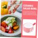 Alipis 2pcs Breakfast Handle Bowl Salad Bowl Kitchen Accessories Ceramic Bowl Cutlery Set Child Household - Buy Online on GoSupps.com