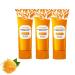 Facial peeling natural orange peeling gel 50 g orange exfoliating brightening gel gently cleanses and improves skin condition 3 pieces