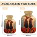 Hot Water Bottle 2L with Cover - Cats in the Moonlight | Pain Relief & Winter Hand Feet Warmer - Buy Online on GoSupps.com