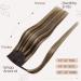 Hetto Brown Real Hair Braid Extensions - Remy Ponytail Wrap Around Extensions #4/27 - Dark Brown & Red Blonde - 70g 35cm - Buy Online on GoSupps.com