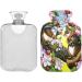Naanle Cherry Blossom Squirrel Heat Bottle | 1L Transparent Hot Water Bottle for Pain Relief & Cold Therapy - Buy Online on GoSupps.com
