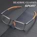 Men's Ultralight Anti Blue Light Glasses - 3.5x Dual Focus Cycling & Reading Glasses in Orange | International Shipping Available - Buy Online on GoSupps.com