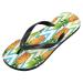 Mnsruu Pineapple Flip-Flops - Zig-Zag Chevron Watercolor Sandals for Men & Women | Perfect for Hotel Spa Bedroom & Travel - Buy Online on GoSupps.com