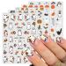 JMEOWIO 9 Sheets Halloween Nail Art Stickers Decals Self-Adhesive Star Cute Ghost Nail Supplies Nail Art Design Decoration Accessories