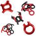 Azarxis 50kN Figure 8 Descender with Ears - Climbing Mountaineering Caving & Abseiling Gear | Black - Buy Online on GoSupps.com