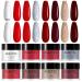 8 colors dipping powder kit dipping nail powder aokitec fashion dip powder nail dipping powder French nail art starter manicure for salon diy & home nail powder mirror powder 03-fa valley kiss