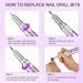 AZ GOGO Electric Nail Cutter - Professional 35000 RPM Nail File for Gel & Acrylic Nails | Portable Manicure & Pedicure Set with 5 Attachments | Adjustable Speed & Direction - Violet - Buy Online on GoSupps.com