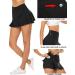 Ekouaer Women's Lightweight Athletic Golf Skort with Pockets - Black, Small - Buy Online on GoSupps.com