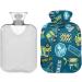 Naanle Cartoon Truck Hot Water Bottle - 1L Transparent Warm Water Bottle for Pain Relief Hot & Cold Therapy Bed Warmer for Hands & Feet - Buy Online on GoSupps.com