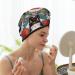 Cattle Dog Florals Coral Velvet Dry Hair Cap | Unisex Wet Towel Wrap for Bathing Pool Parties and Beach Perfect Home Accessory - Buy Online on GoSupps.com
