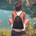 WANDF Drawstring Backpack Black - Water Resistant Nylon Sackpack for Gym, Sport, Shopping & Yoga - One Size - Buy Online on GoSupps.com