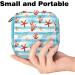 Sanitary Napkin Storage Bag | Menstrual Cup Pouch | Large Capacity Makeup Organizer | Coral Conch Stripe Design | Multi-Colored | Girls Travel Essential - Buy Online on GoSupps.com