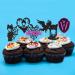 Keaziu 24 Pack Wednes-day Birthday Cupcake Toppers Fantasy Horror Thing Wednesday Cupcake Picks Bat Girl Home Cake Decorations Wednes-day Boys Girls Birthday Party Cake Supplies Black - Buy Online on GoSupps.com