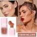 Cream Liquid Blush Soft Cream Blush for Cheeks Matte Creamy Blush Stick Long Lasting Waterproof Face Blushes Natural Blush Makeup-6#Chocolate - Buy Online on GoSupps.com