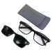 Global Vision Reading Glasses +2.0 Magnification Gray Frame w/Clear Lens & Matching Polarized Clip-On Shades