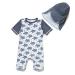 BONVERANO Baby Boys Swimsuit Toddler Bathing Suit Short-Sleeve Zipper One Piece Swimwear with UPF 50+ Sun Protection 6-9 Months Grey Turtle