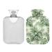 Hot Water Bottle 2L with Cover Tropical Exotic Palm Leaves Hot Water Bottle for Pain Relief Hand Feet Warmer Winter