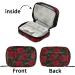 Pfrewn Retro Red Rose Pill Organizer Case | Travel 7-Day Weekly Vitamin & Medicine Holder for Men & Women - Buy Online on GoSupps.com