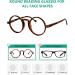 Eyekeper 4-Pack Oversized Round Glasses for Men & Women - Vintage Reading Aid +4.00 (2 Black 2 Tortoise) with Spring Hinges - Buy Online on GoSupps.com