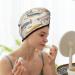 Hair Towel Wrap - Quick Drying Towel Turban with Button (Striped Vintage Planes) for Effortless Hair Care | International Shipping Available - Buy Online on GoSupps.com
