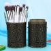 Qkiss Portable PU Leather Makeup Brush Cup Tube Holder - Travel Cosmetic Container (Bronze) - Shop Now! - Buy Online on GoSupps.com