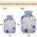NAANLE 2L Hot Water Bottle with Lid - Blue Flowers | Ideal for Back Pain Relief & Neck Therapy - Hot & Cold Compress - Buy Online on GoSupps.com