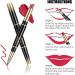 Housn 2 in 1 Double-end Lip Liner Pencil Matte Lipstick - Long-lasting Contour Makeup Lipsticks for Girls and Women - Non-Stick Cup, Not Fade Lip Liner - 3# & 13# Grapefruit - Buy Online on GoSupps.com