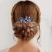 PRETTYLIFE Crystal Bride Wedding Hair Comb Silver Vine Bridal Hair Accessories Party Prom Hair Piece for Women and Girls (Royal Blue)