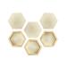 6 Pieces 6'' x 7'' Unfinished Wooden Hexagon Painting Panel Boards for Crafts  Blank Wood Canvas Panels for Pouring Art 6x7 in