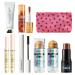 Makeup Set Full Kit for Girls Teens Women All in One Makeup Kit for Women Lipstick Mascara Lip Gloss Blush Highlighting Stick Contour Stick Make Up Set for Women Full Kit SET C