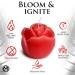 Flaming Rose Drip Candle for Wellness | Unscented Paraffin Wax Massage Candle | Relaxation & Spa Gift | Low Melting Point | 1 Piece Red - Buy Online on GoSupps.com