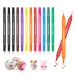 12 pieces of food coloring pen baking food colored pencils food felt pens with fine and thick tip write edible pen for cakes fondant cookies Easter eggs Macaron 17cm 12.0