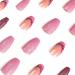 Buy IMSOHOT Medium Press on Nails - French Coffin Style Purple Glitter Full Cover Ballerina Acrylic Nails (24pcs) | Glossy & Easy to Apply for Women - International Shipping Available - Buy Online on GoSupps.com