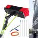 Window Cleaning Pole Washing Kit Water-Fed Brush Water Fed Telescopic Brush Extendable Long Reach Window Cleaner Equipment Pole (Color : 50cm Brush Size : 11M Pole) (30cm Brush 5M Pole)