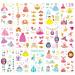 VIWIEU Glitter Princess Temporary Tattoos for Kids - 15 Sheets Birthday Party Favor Gift - Crown, Unicorn, Butterfly & Dress Designs - Buy Online on GoSupps.com