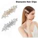 2Psc Diamante Hair Clips for Women Prom Hair Clips Diamante Hair Accessories Crystal Hair Clip for Wedding Guest Rhinestone Barrette Elegant Hairpins Accessories for Bridal (Silver&Gold) - Buy Online on GoSupps.com